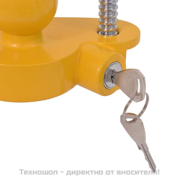 Заключващ механизъм за ремарке 2 ключа стомана и алуминий жълт