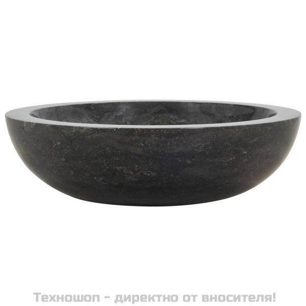 Мивка, 40x12 см, мрамор, черна