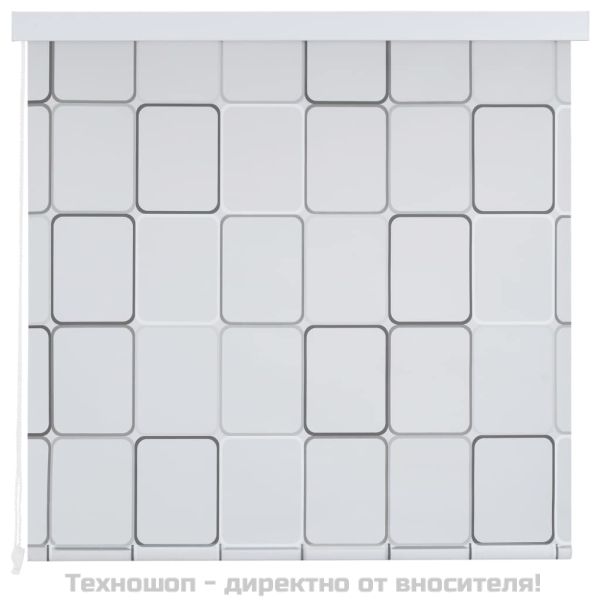 Ролетна щора за баня, 100x240 см, квадрати