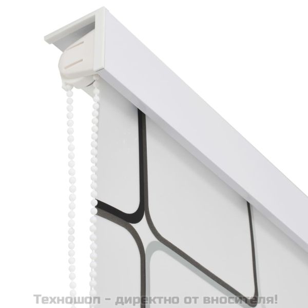 Ролетна щора за баня, 140x240 см, квадрати