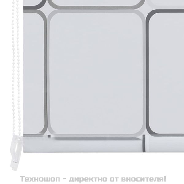 Ролетна щора за баня, 140x240 см, квадрати