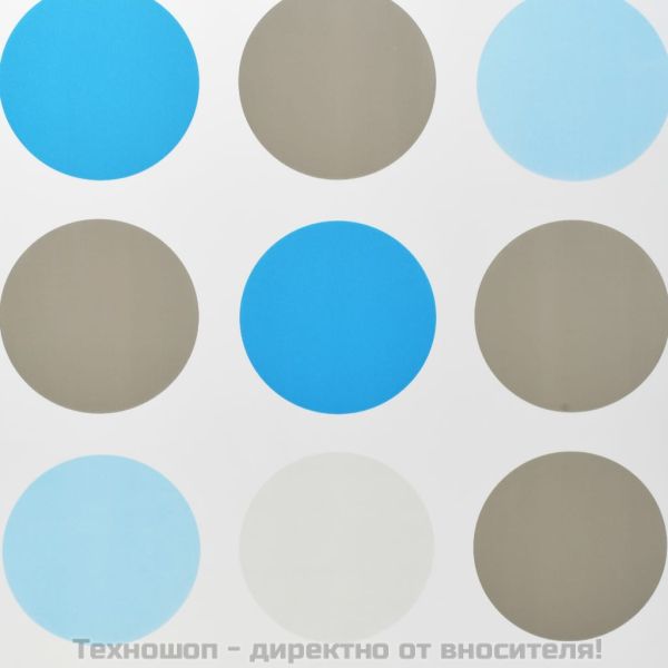 Ролетна щора за баня, 120x240 см, кръгове