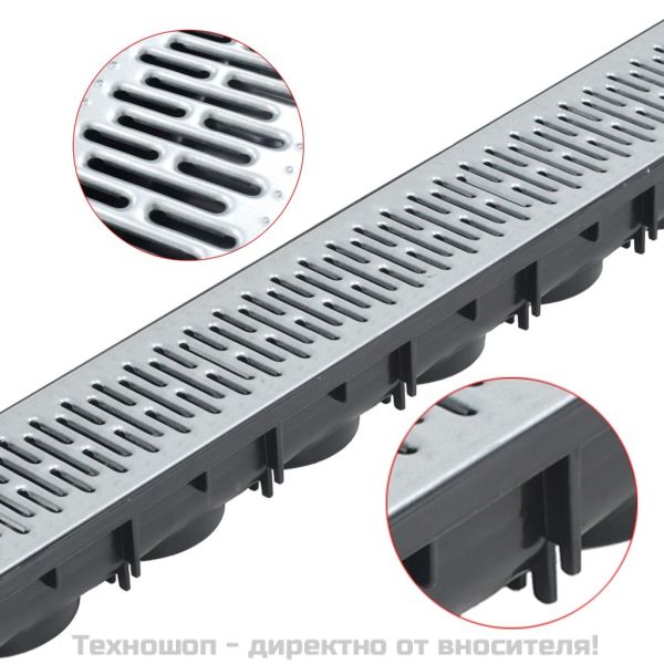 Дренажни канали, 3 бр, поцинкована стомана, 3 м