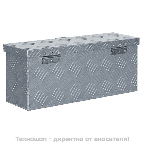 Алуминиева кутия, 48,5x14x20 см, сребриста