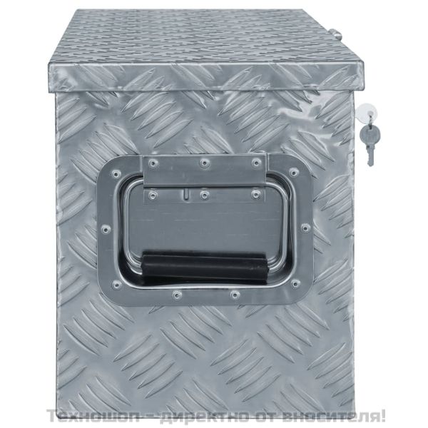 Алуминиева кутия, 61,5x26,5x30 см, сребриста