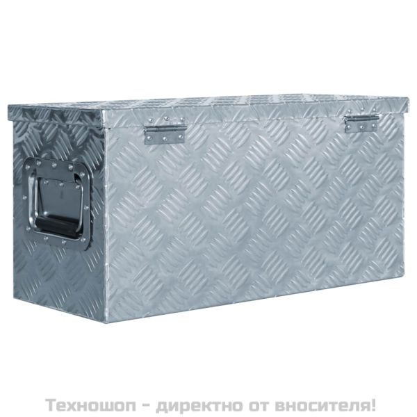 Алуминиева кутия, 61,5x26,5x30 см, сребриста