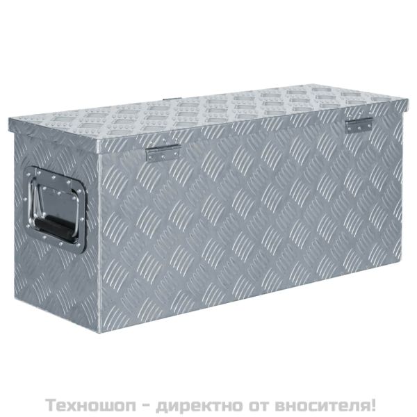 Алуминиева кутия, 76,5x26,5x33 см, сребриста