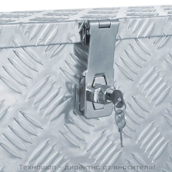 Алуминиева кутия, 76,5x26,5x33 см, сребриста