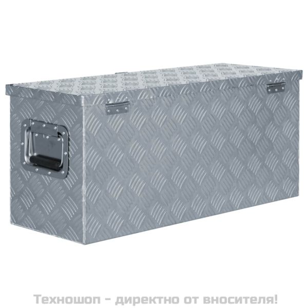 Алуминиева кутия, 80x30x35 см, сребриста
