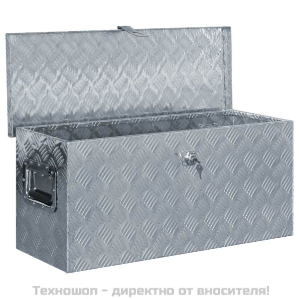 Алуминиева кутия, 80x30x35 см, сребриста