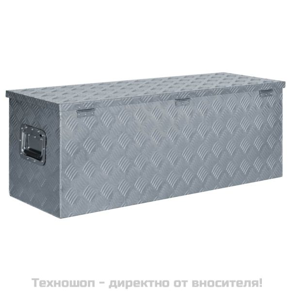 Алуминиева кутия, 110,5x38,5x40 см, сребриста