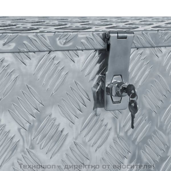 Алуминиева кутия, 110,5x38,5x40 см, сребриста