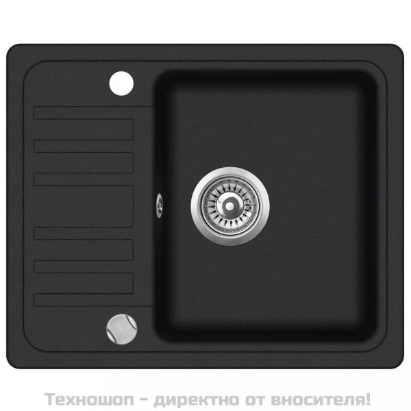 Гранитна кухненска мивка с едно корито, черна