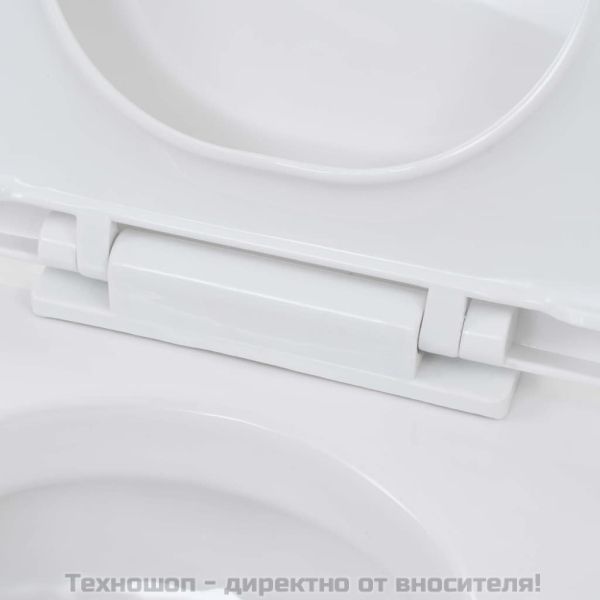 Окачена тоалетна чиния,  керамична, бяла