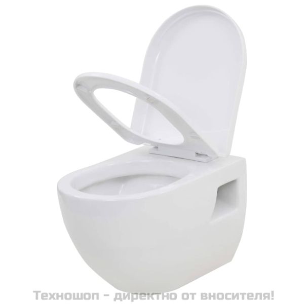 Окачена тоалетна чиния,  керамична, бяла