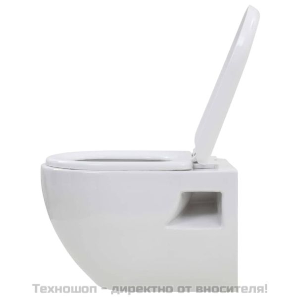 Окачена тоалетна чиния,  керамична, бяла