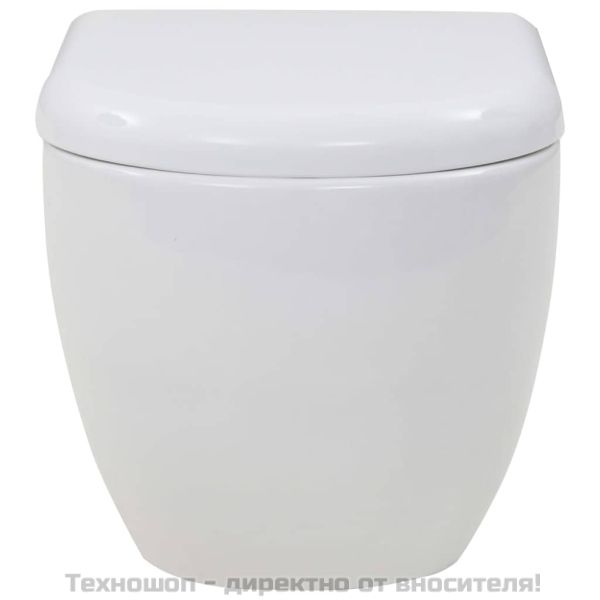 Окачена тоалетна чиния,  керамична, бяла