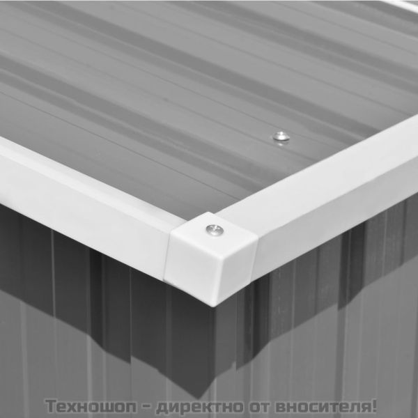 Градинска барака, 257x392x181 см, метал, сива