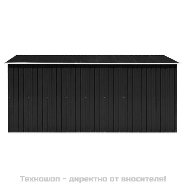 Градинска барака, 257x392x181 см, метал, антрацит