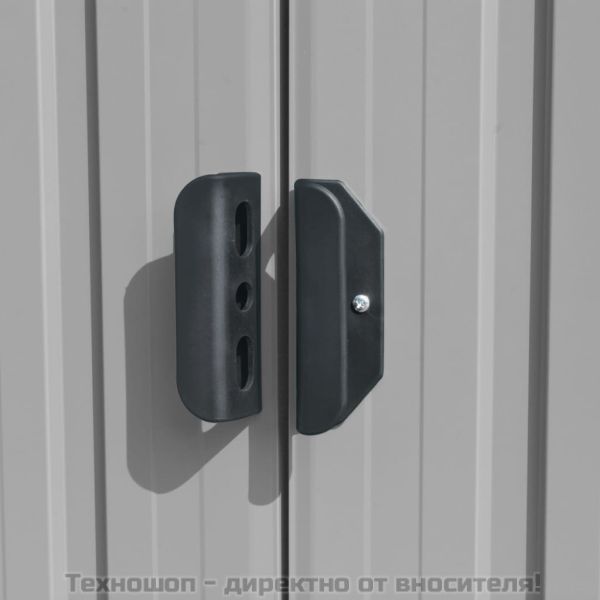 Градинска барака, 257x489x181 см, метал, сива