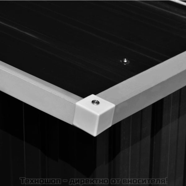 Градинска барака, 257x580x181 см, метал, антрацит