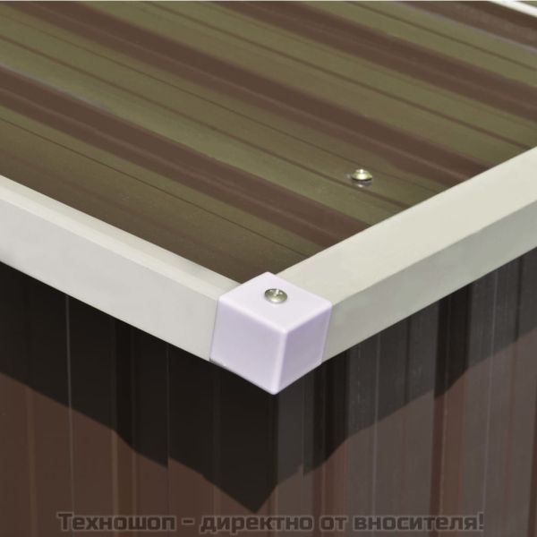 Градинска барака, 257x580x181 см, метал, кафява