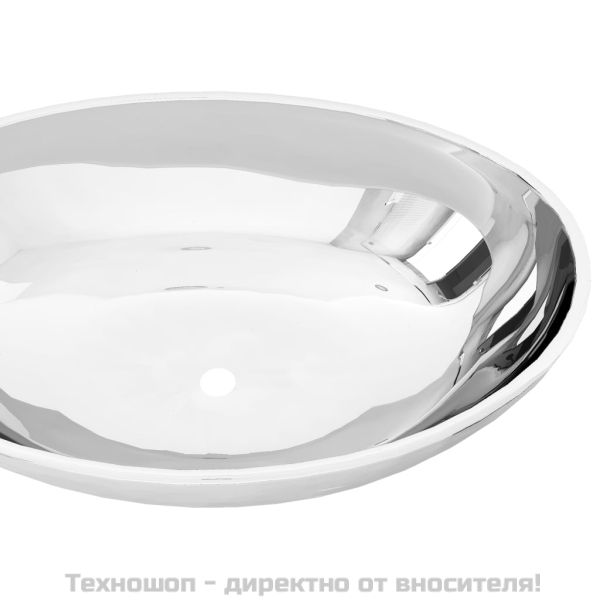 Мивка, 40x33x13,5 см, керамична, сребриста