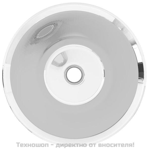 Мивка, 42x14 см, керамична, сребриста