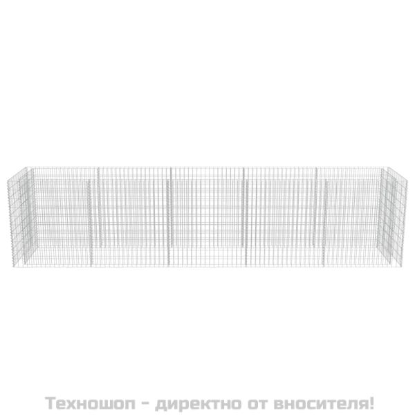 Габион повдигната леха, поцинкована стомана, 450x90x100 cм