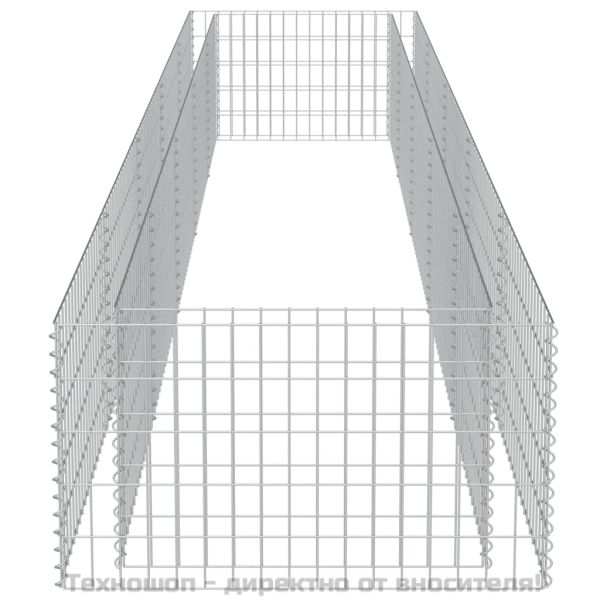 Габион повдигната леха, поцинкована стомана, 450x90x50 cм