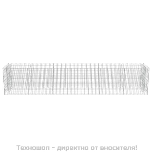 Габион повдигната леха, поцинкована стомана, 540x90x100 cм