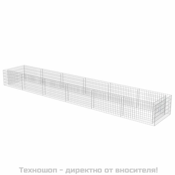 Габион повдигната леха, поцинкована стомана, 540x90x50 cм