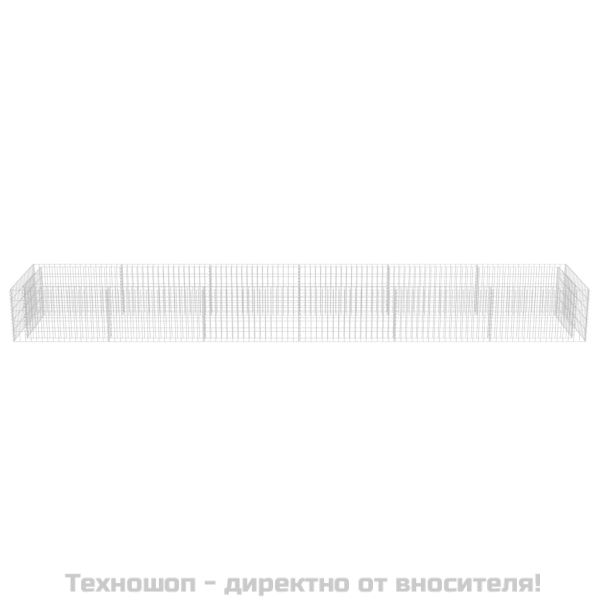 Габион повдигната леха, поцинкована стомана, 540x90x50 cм
