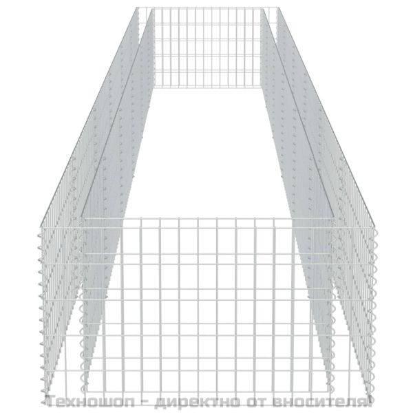 Габион повдигната леха, поцинкована стомана, 540x90x50 cм