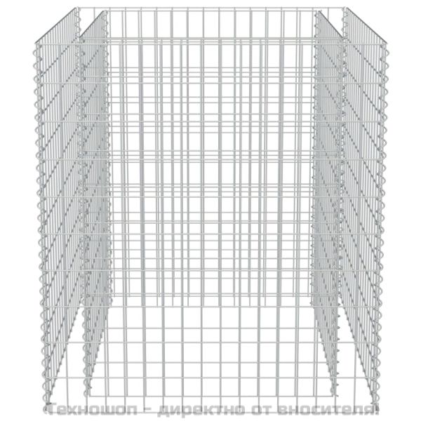 Габион повдигната леха, поцинкована стомана, 90x90x100 cм