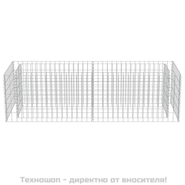 Габион повдигната леха, поцинкована стомана, 180x50x50 cм