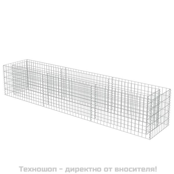 Габион повдигната леха, поцинкована стомана, 270x50x50 см