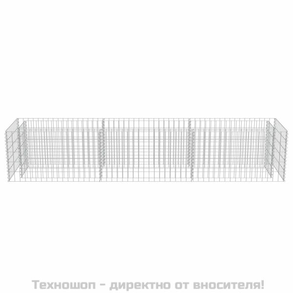Габион повдигната леха, поцинкована стомана, 270x50x50 см