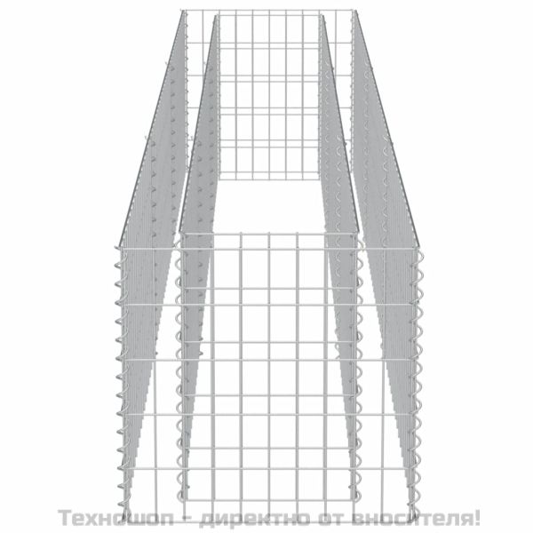 Габион повдигната леха, поцинкована стомана, 270x50x50 см