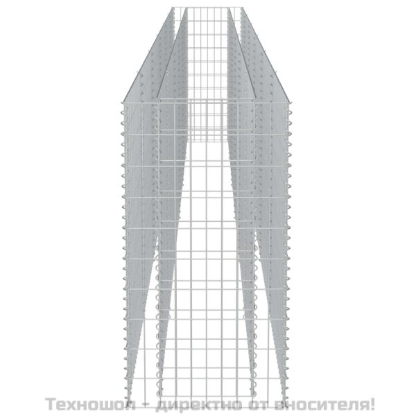 Габион повдигната леха, поцинкована стомана, 540x50x100 cм