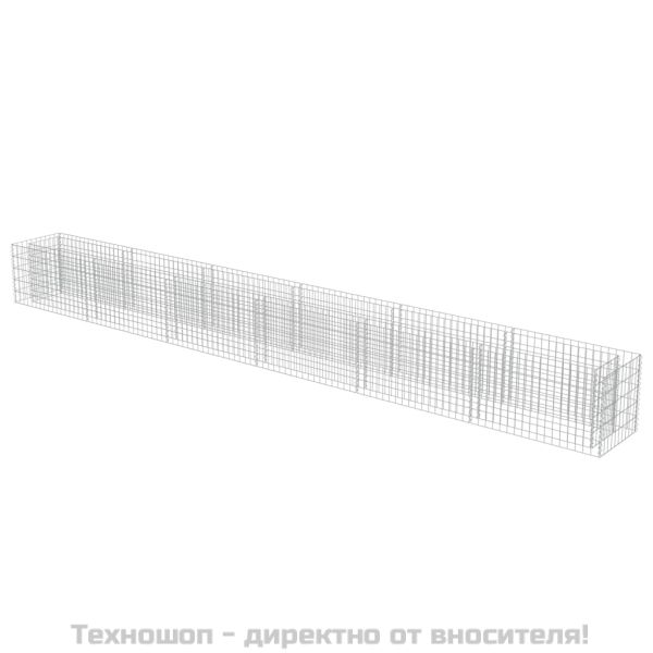 Габион повдигната леха, поцинкована стомана, 540x50x50 cм