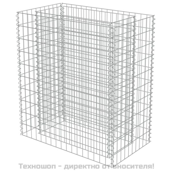 Габион повдигната леха, поцинкована стомана, 90x50x100 cм