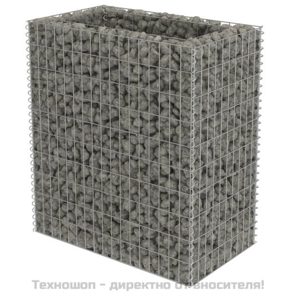 Габион повдигната леха, поцинкована стомана, 90x50x100 cм