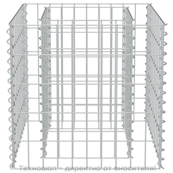 Габион повдигната леха, поцинкована стомана, 50x50x50 cм