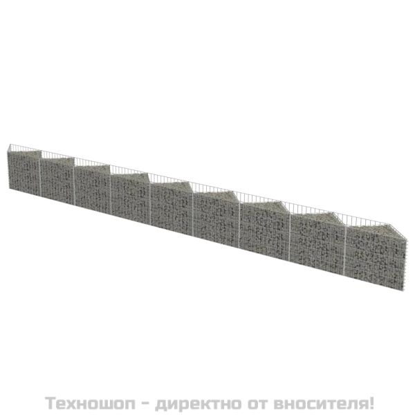 Габионна стена, поцинкована стомана, 630х30х50 см