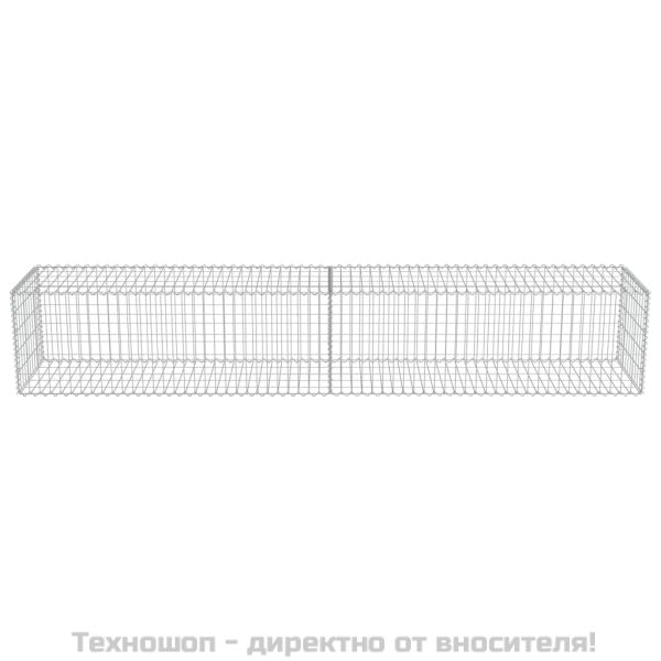 Габионна стена с капаци, поцинкована стомана, 300x50x50 см