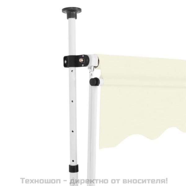 Ръчно прибиращ се сенник, 350 см, кремав