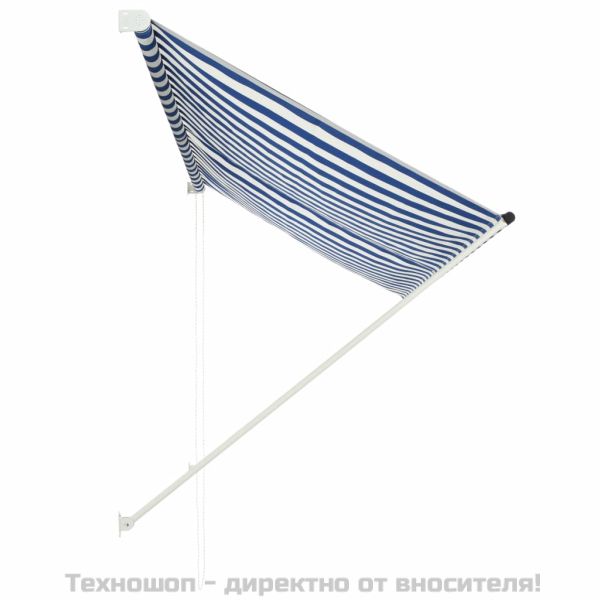 Сенник с падащо рамо, 250х150 см, синьо и бяло