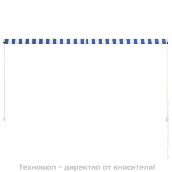 Сенник с падащо рамо, 250х150 см, синьо и бяло