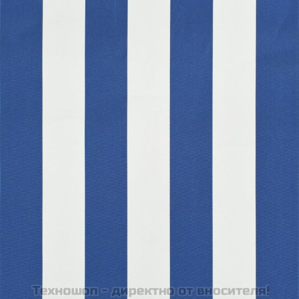 Сенник с падащо рамо, 350х150 см, синьо и бяло